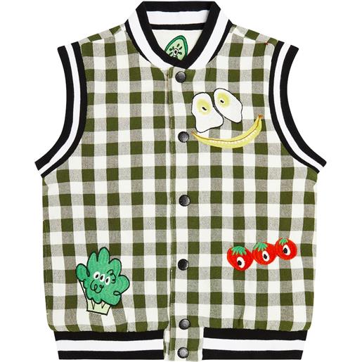 Stella McCartney Kids gilet in cotone a quadri