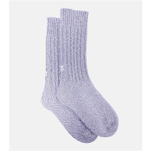 Miu Miu calze in cashmere e lana con logo