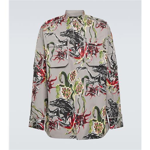 Prada camicia in popeline di cotone con stampa