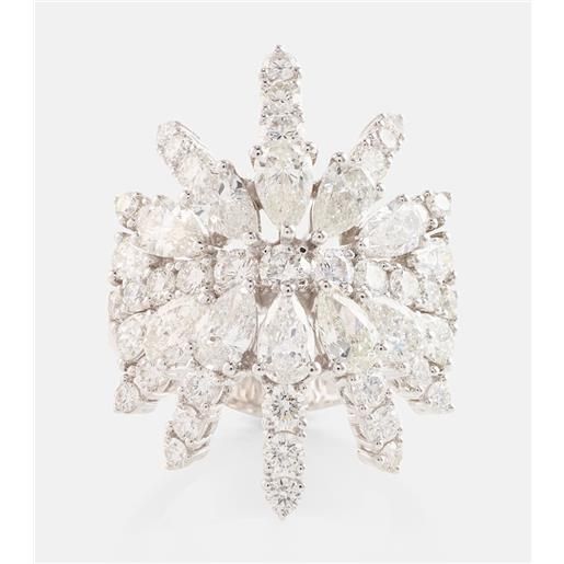 Yeprem anello y-not in oro bianco 18kt con diamanti