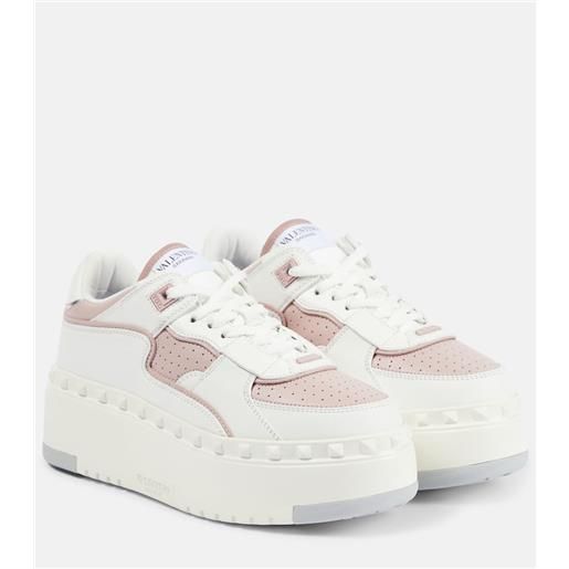 Valentino Garavani sneakers freedots xl in pelle con platform