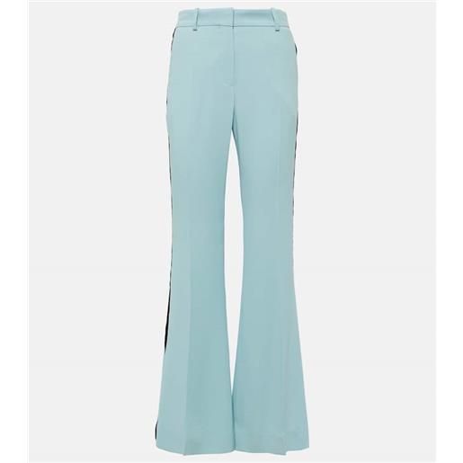 Nina Ricci pantaloni flared in cady con velluto