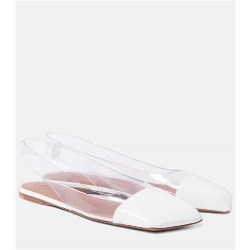 Amina Muaddi ballerine slingback ane glass in pvc
