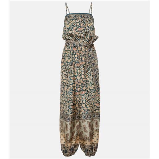 Loro Piana jumpsuit hede in seta con stampa