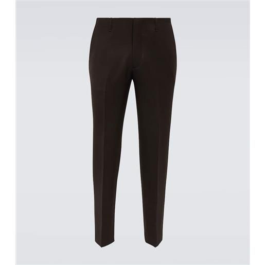 Prada pantaloni da abito in gabardine di lana