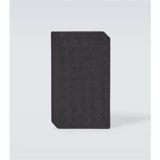 Bottega Veneta portacarte intrecciato small in pelle