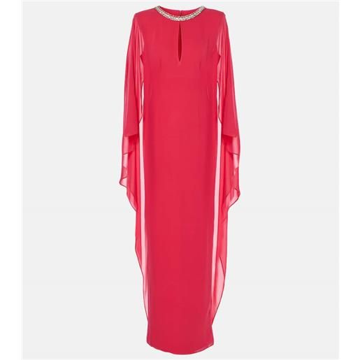 Roland Mouret abito lungo in chiffon di seta