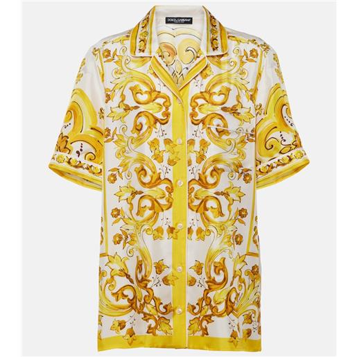 Dolce&Gabbana camicia majolica in twill di seta