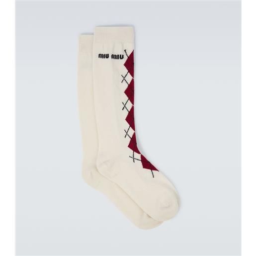 Miu Miu calze in misto lana e cashmere