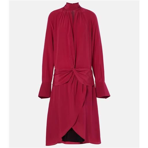 Nina Ricci abito midi in crêpe di seta