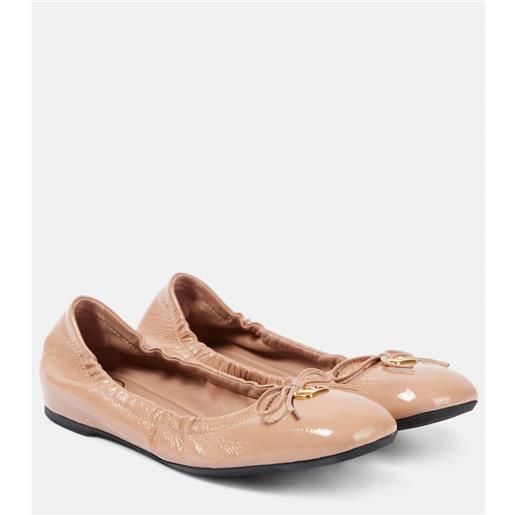 Valentino Garavani ballerine vlogo signature in vernice