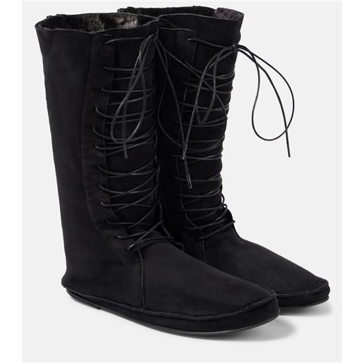 The Row stivali tyler stringati in suede