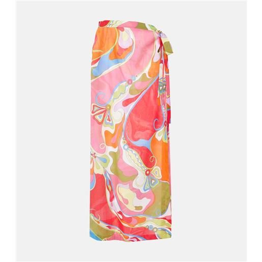 Pucci pareo orchidee in mussola di cotone