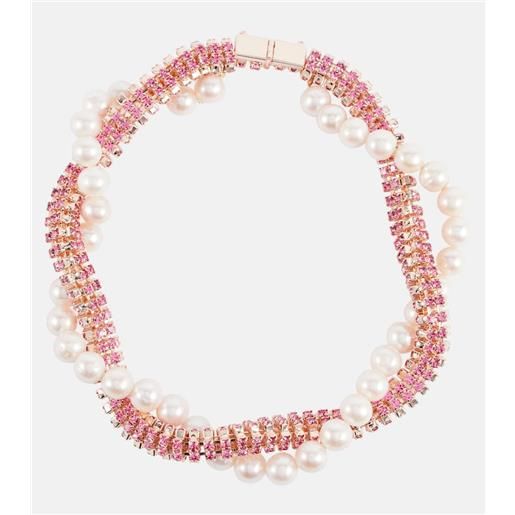 Magda Butrym collana con cristalli e perle