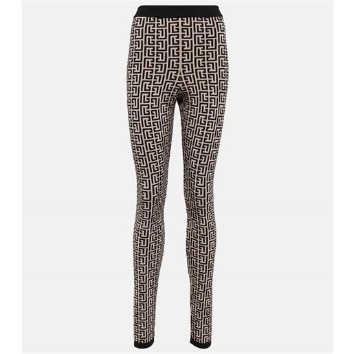 Balmain leggings a vita alta in jersey