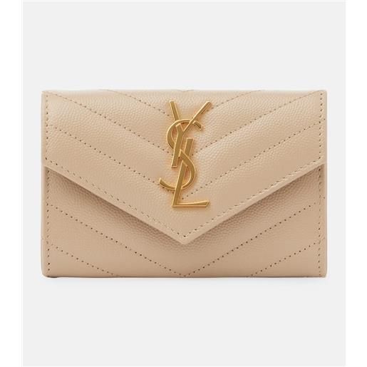 Saint Laurent portafoglio monogram small in pelle
