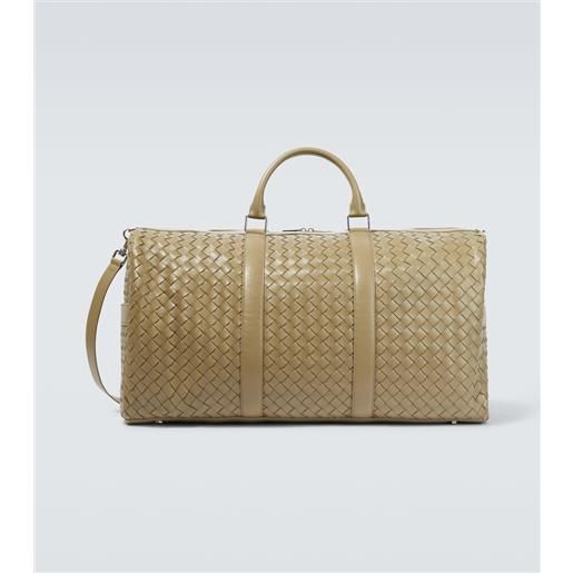 Bottega Veneta borsa da viaggio large in pelle intrecciato