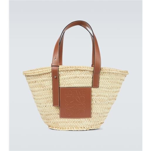 Loewe borsa in paglia con pelle