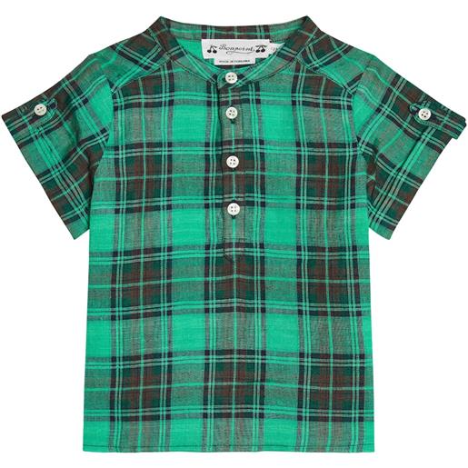 Bonpoint baby - camicia emilio in lino a quadri