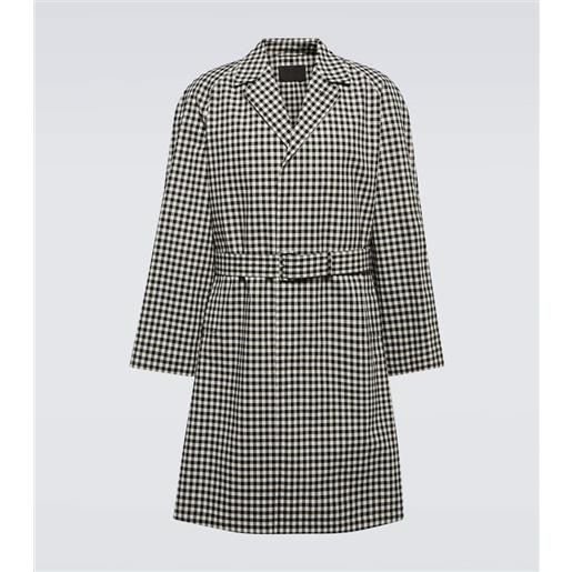 Prada soprabito in cotone a quadri
