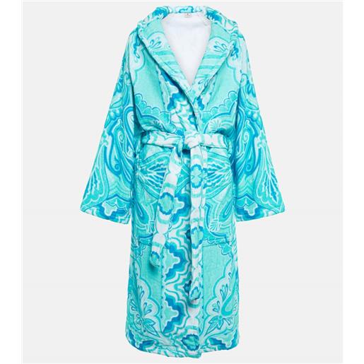 Etro accappatoio in cotone con stampa paisley