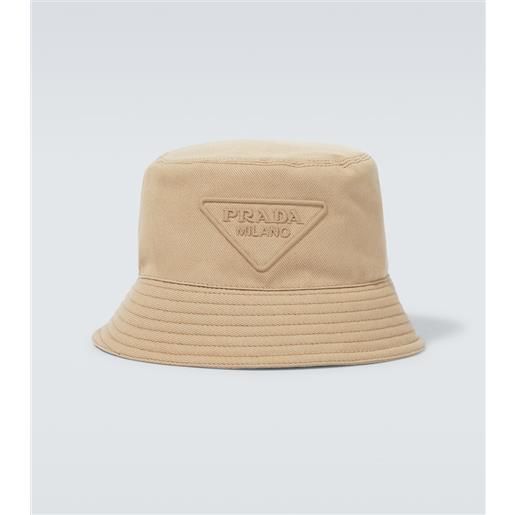 Prada cappello da pescatore in cotone con logo