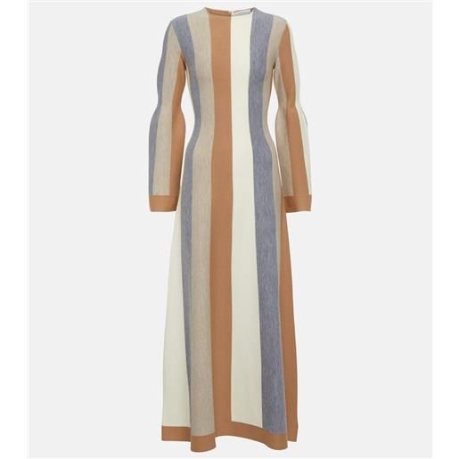 Gabriela Hearst abito lungo quinlan in lana e cashmere