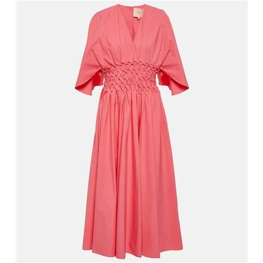 Roksanda abito midi esti in popeline di cotone