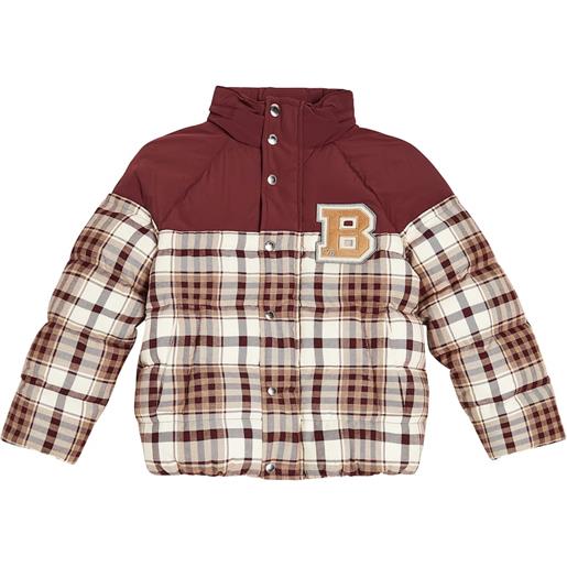 Brunello Cucinelli Kids piumino in cotone a quadri