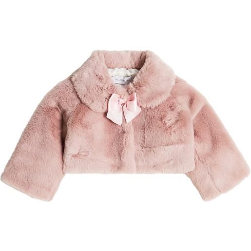 Monnalisa baby - giacca in shearling sintetico