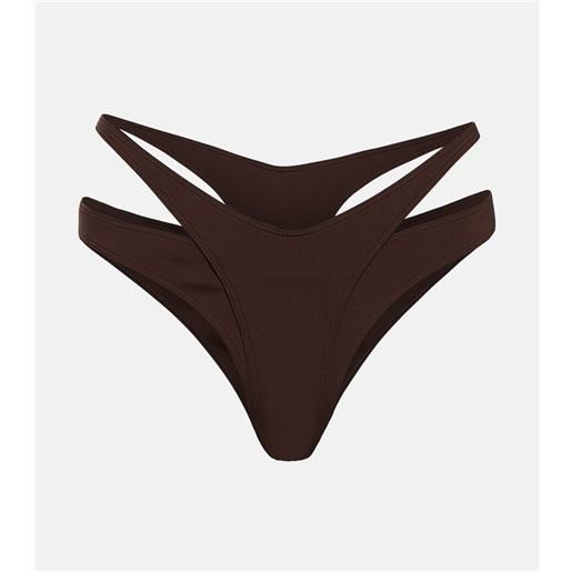 Mugler slip bikini a strati con cut-out