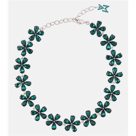 Amina Muaddi cavigliera tennis con cristalli