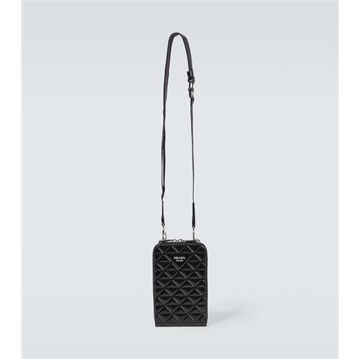 Prada borsa porta smartphone in pelle