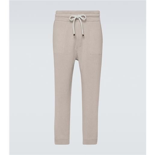 Brunello Cucinelli pantaloni sportivi in cashmere
