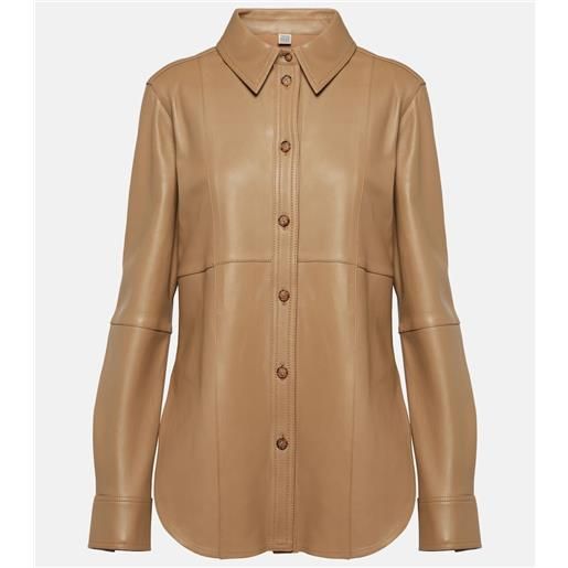 Toteme camicia in pelle