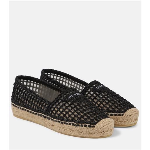 Prada espadrillas in crochet con logo