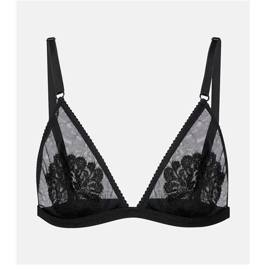 Dolce&Gabbana top bralette in mesh con pizzo