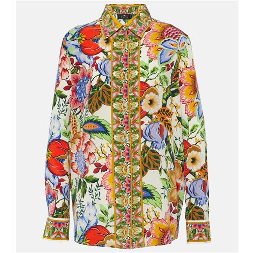 Etro camicia in seta con stampa