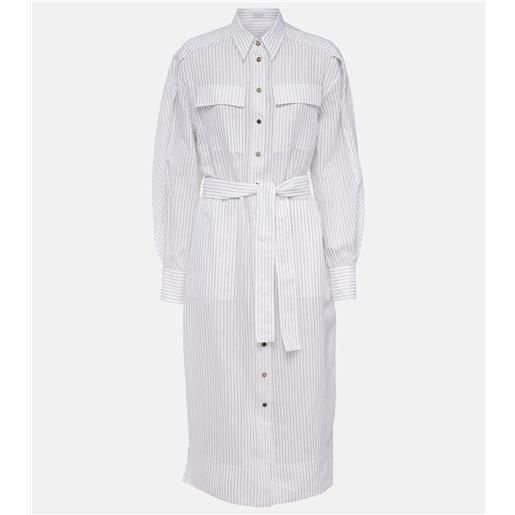 Brunello Cucinelli abito chemisier in misto cotone e seta