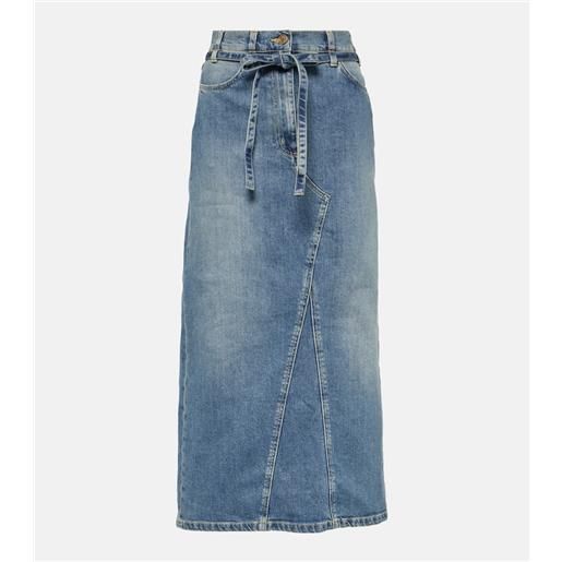 Altuzarra gonna midi di jeans a vita alta