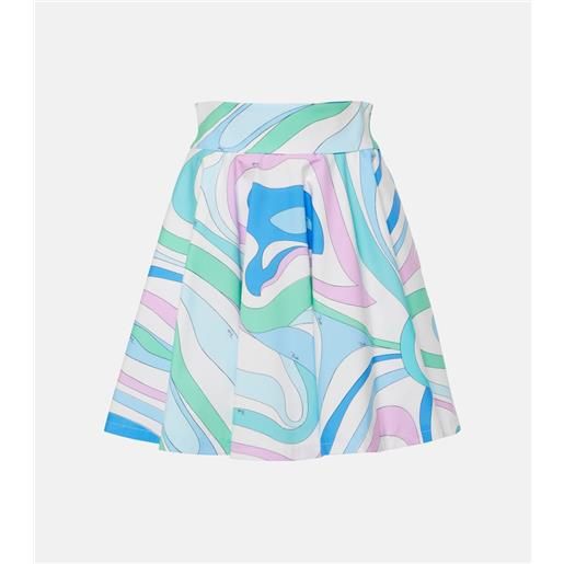 Pucci minigonna marmo in popeline di cotone