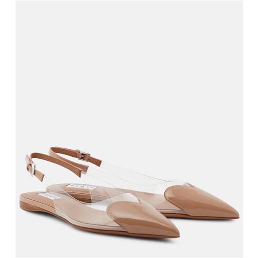 Alaia alaã¯a ballerine slingback le cåur in vernice e pu