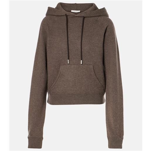 The Row felpa timmi in cashmere e cotone con cappuccio