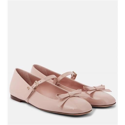 Valentino Garavani ballerine mary jane romance bow in vernice