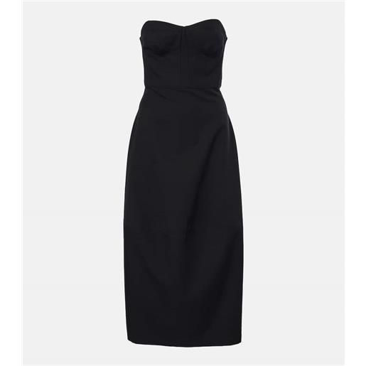 Fforme abito midi jett in cotone e lana