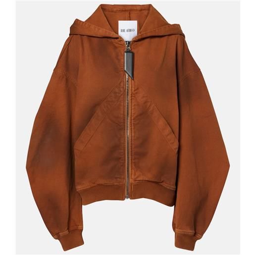 The Attico felpa in cotone con zip