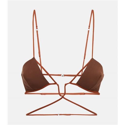 Nensi Dojaka top in cotone con cut-out