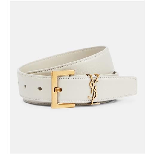 Saint Laurent cintura cassandre in pelle