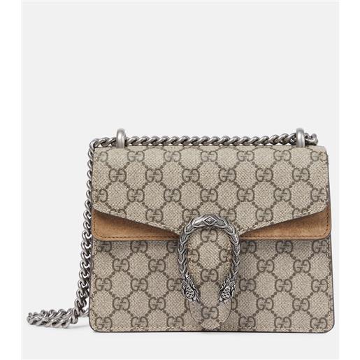 Gucci borsa dionysus mini in canvas e suede