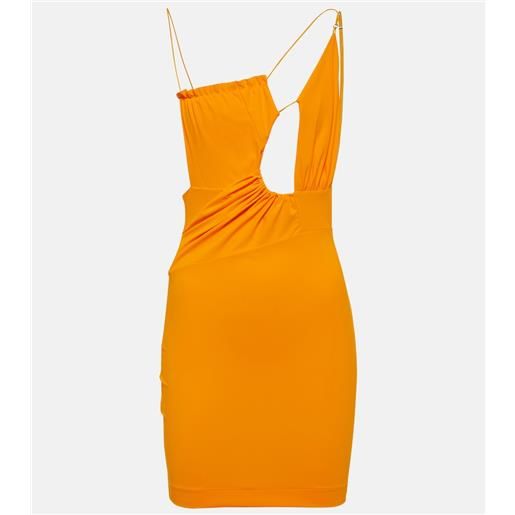 Nensi Dojaka miniabito con cut-out e ruches